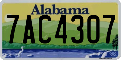 AL license plate 7AC4307