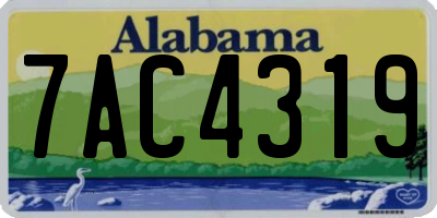 AL license plate 7AC4319
