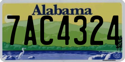 AL license plate 7AC4324