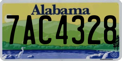 AL license plate 7AC4328
