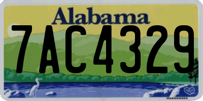 AL license plate 7AC4329