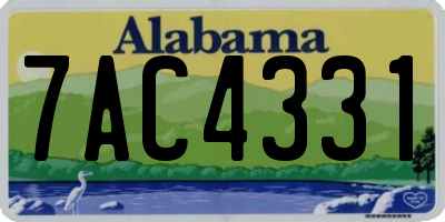 AL license plate 7AC4331