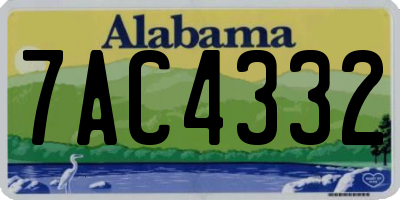 AL license plate 7AC4332