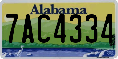 AL license plate 7AC4334
