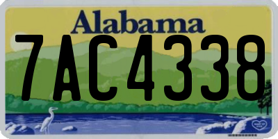 AL license plate 7AC4338