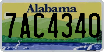 AL license plate 7AC4340