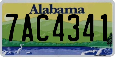AL license plate 7AC4341