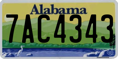 AL license plate 7AC4343