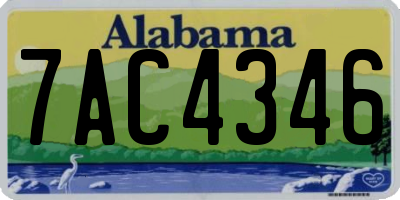 AL license plate 7AC4346