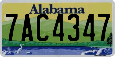 AL license plate 7AC4347