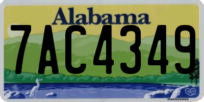 AL license plate 7AC4349