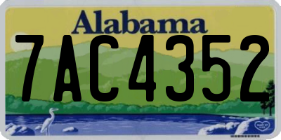 AL license plate 7AC4352