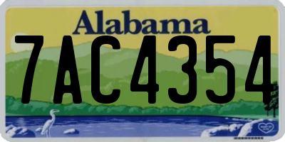 AL license plate 7AC4354