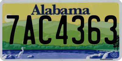 AL license plate 7AC4363
