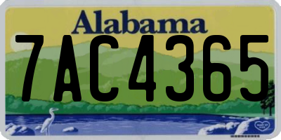 AL license plate 7AC4365