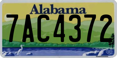AL license plate 7AC4372