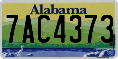 AL license plate 7AC4373