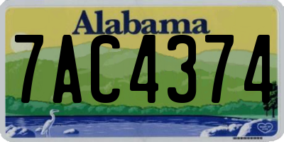 AL license plate 7AC4374