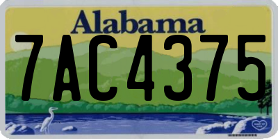 AL license plate 7AC4375