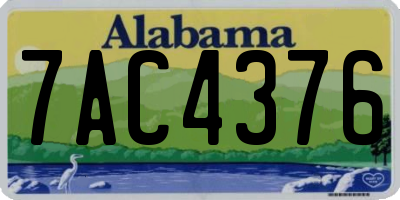 AL license plate 7AC4376