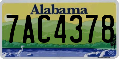 AL license plate 7AC4378
