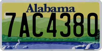 AL license plate 7AC4380