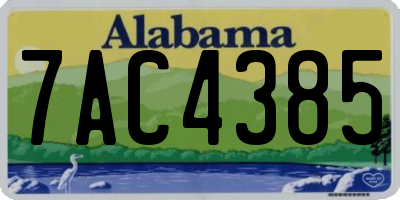 AL license plate 7AC4385