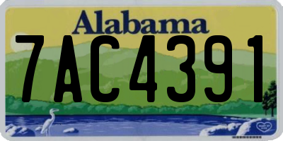 AL license plate 7AC4391