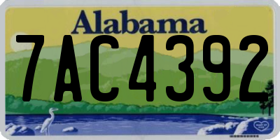 AL license plate 7AC4392