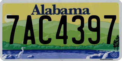 AL license plate 7AC4397