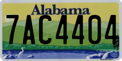 AL license plate 7AC4404