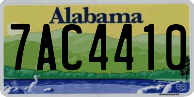 AL license plate 7AC4410