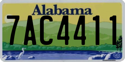 AL license plate 7AC4411