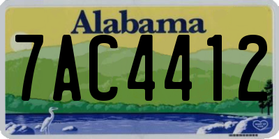 AL license plate 7AC4412