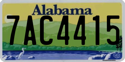 AL license plate 7AC4415