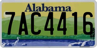 AL license plate 7AC4416