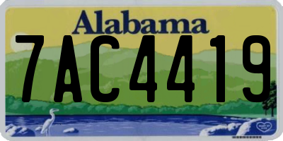 AL license plate 7AC4419