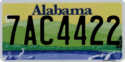 AL license plate 7AC4422