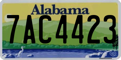 AL license plate 7AC4423