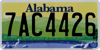 AL license plate 7AC4426