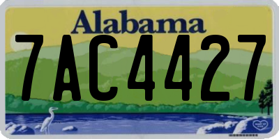AL license plate 7AC4427