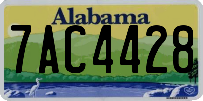AL license plate 7AC4428