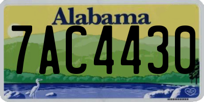 AL license plate 7AC4430