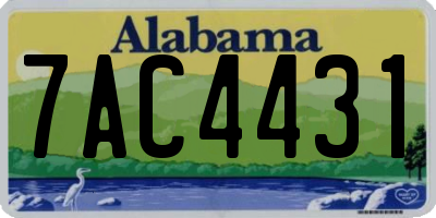 AL license plate 7AC4431