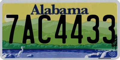 AL license plate 7AC4433