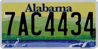 AL license plate 7AC4434