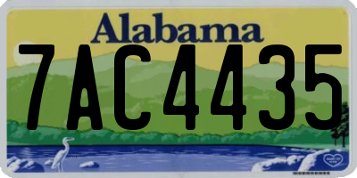AL license plate 7AC4435