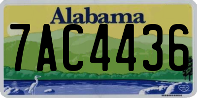 AL license plate 7AC4436