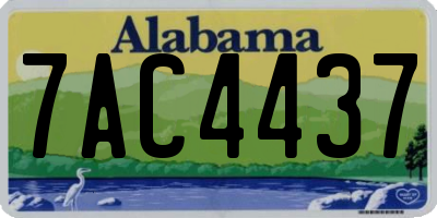 AL license plate 7AC4437