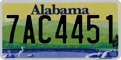 AL license plate 7AC4451